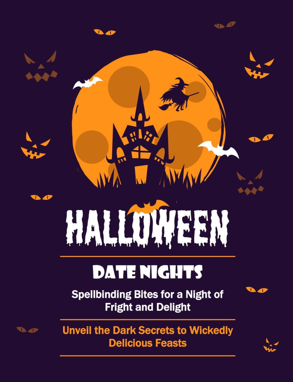 10 Halloween Date Night Cards & Recipe Book - CARDS SHIPPED TO YOU